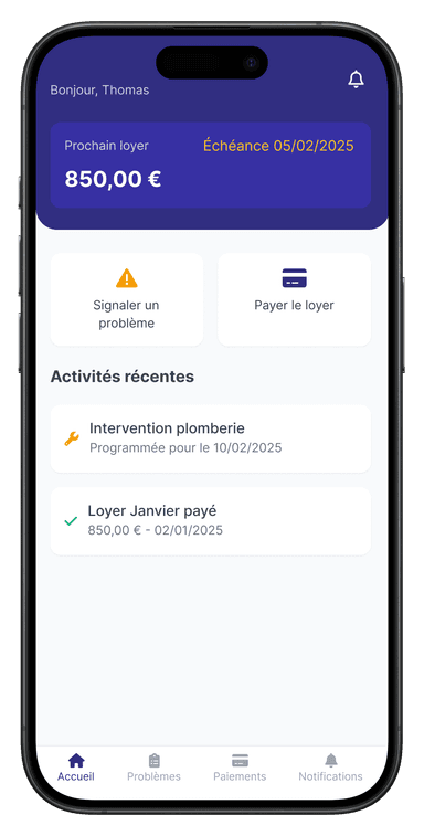 HouseGuard - Vue locataire