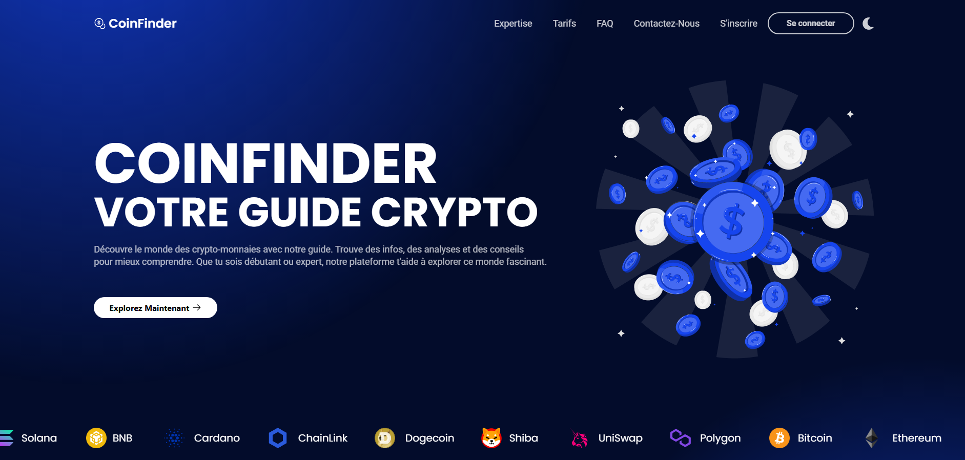 CoinFinder - Plateforme Crypto